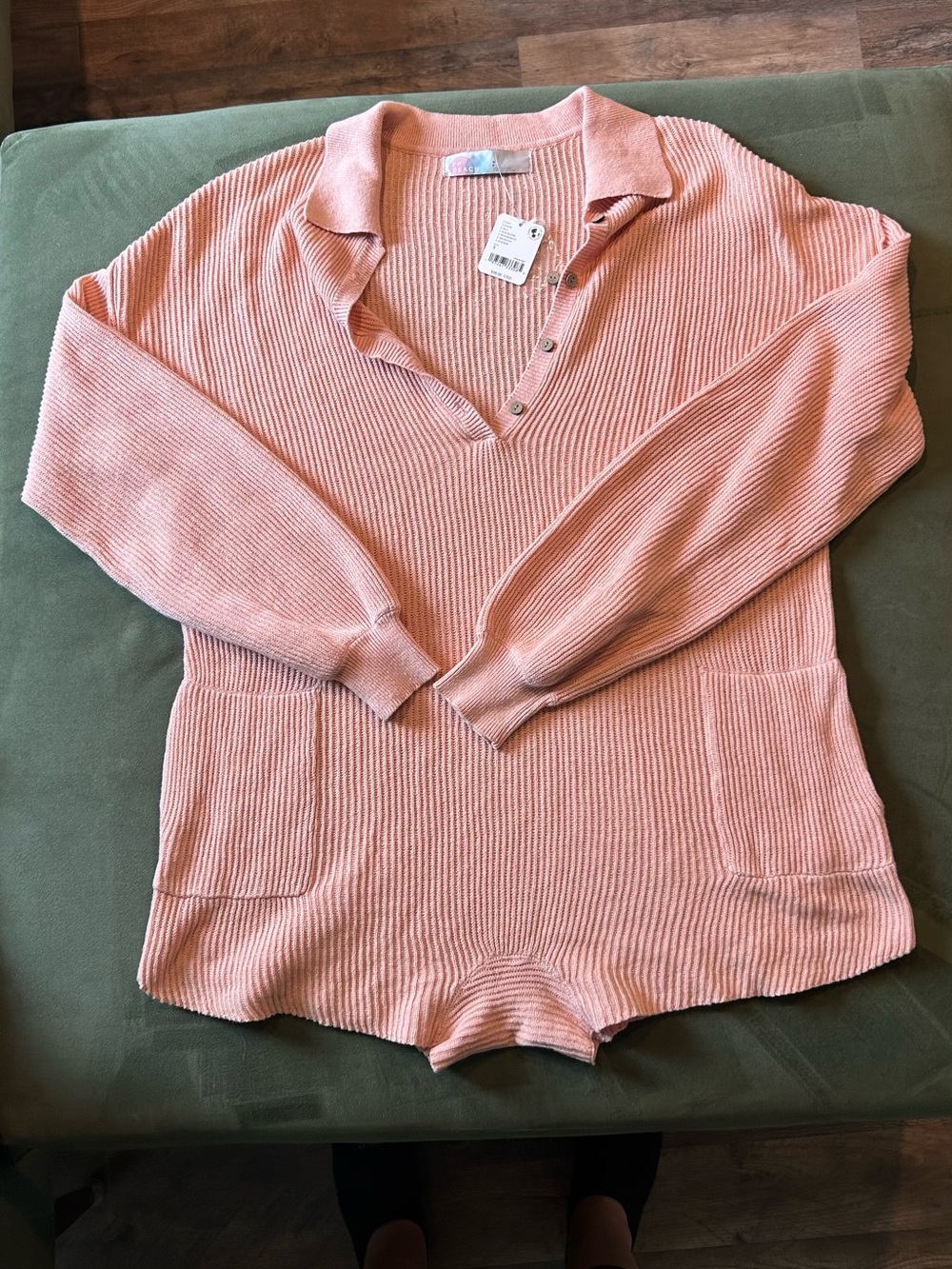 NWT Free People Beach Picnic Sweater Romper - S